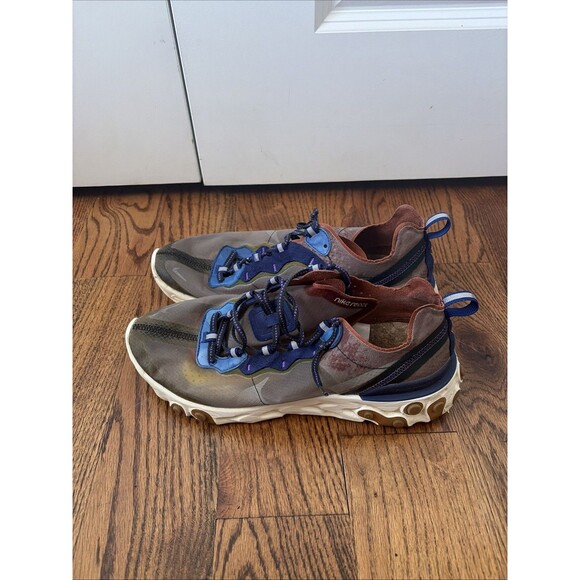 Nike React Element 87 Dusty Peach Shoes Mens US Size 10.5 Cork AQ1090-200 - Picture 3 of 5